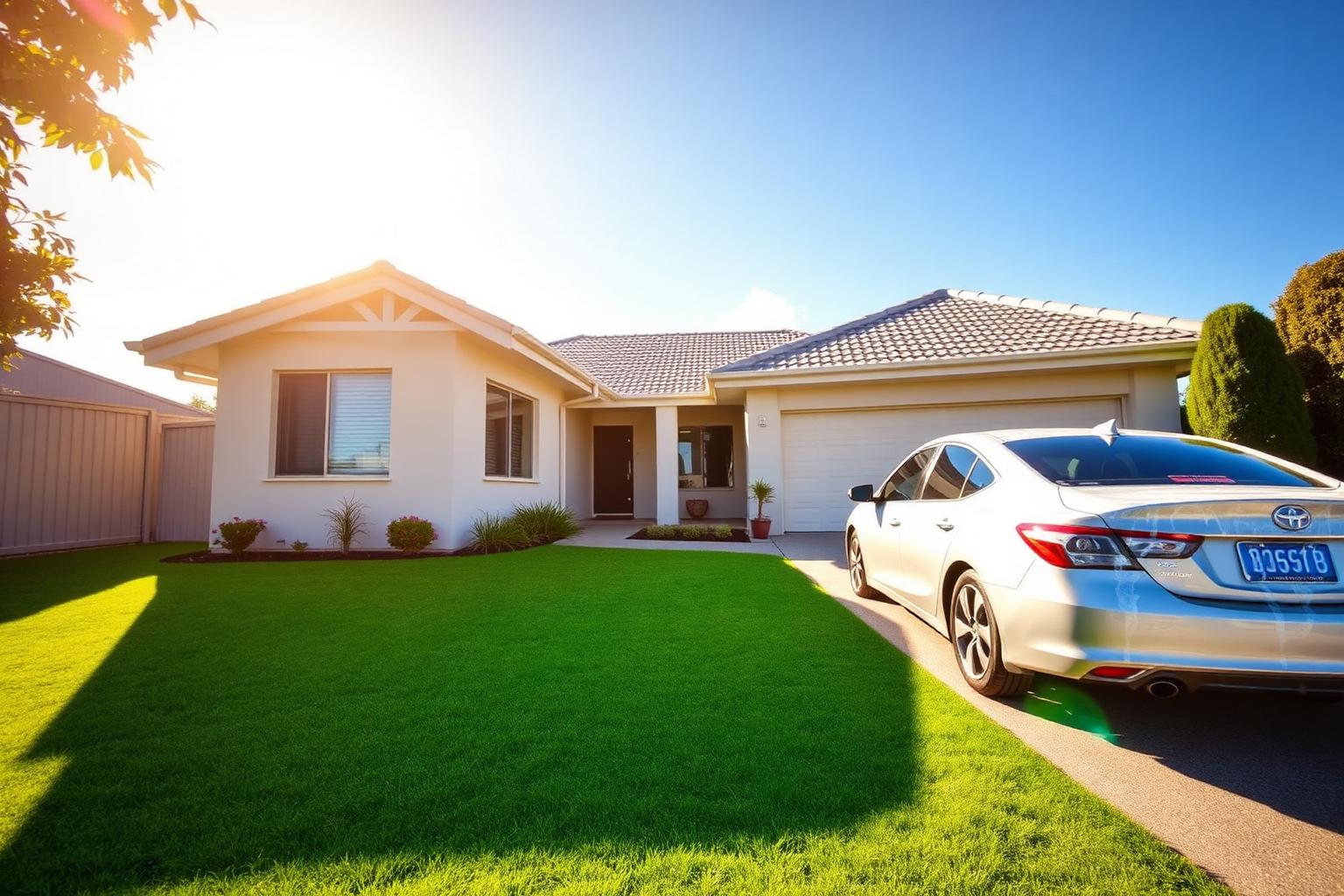 A clean Australian suburban home with manicured lawn